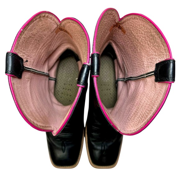 Ariat Outsider 10017368 Black Pink Stitch Western Cowboy Boots Women's 9.5B - Picture 7 of 12